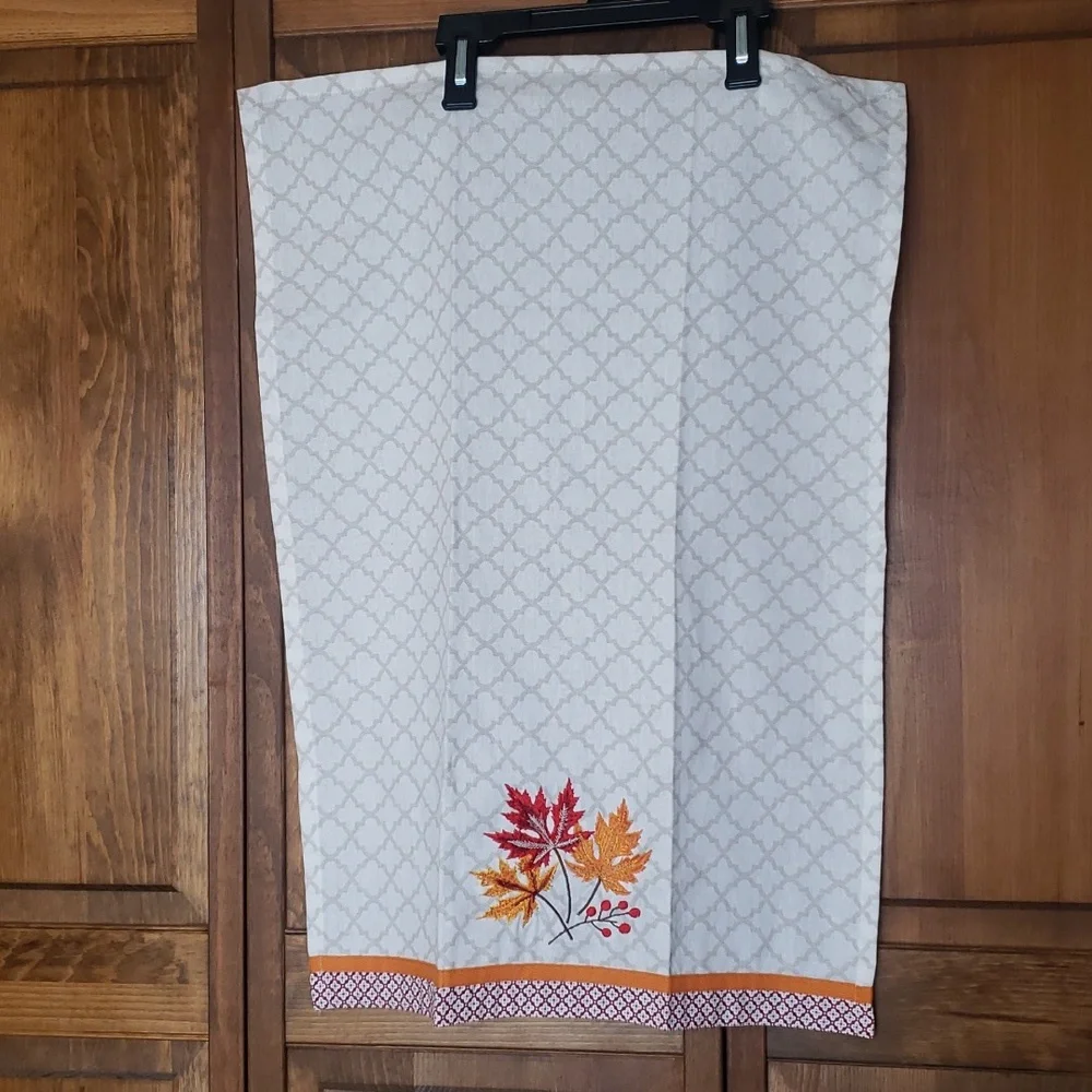 World Market NWOT Embroidered Fall Kitchen Towels